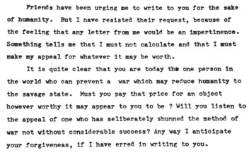 Las cartas que Gandhi escribió a Hitler