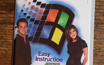 Jennifer Aniston y Matthew Perry promocionando Windows 95