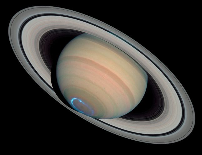 Auroras polares en Saturno