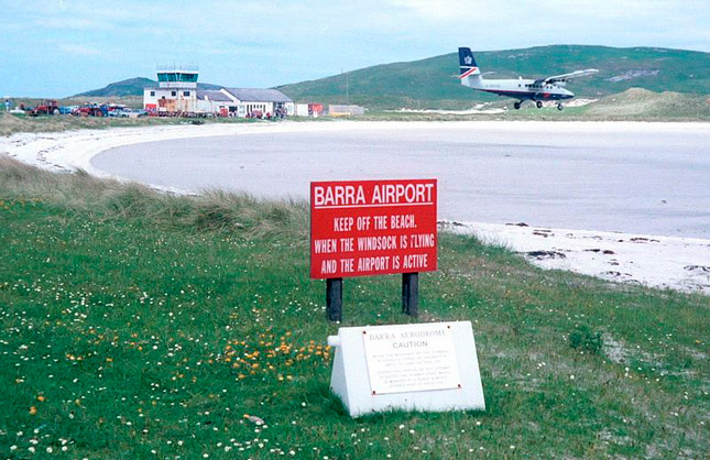 Este aeropuerto desaparece cuando sube la marea