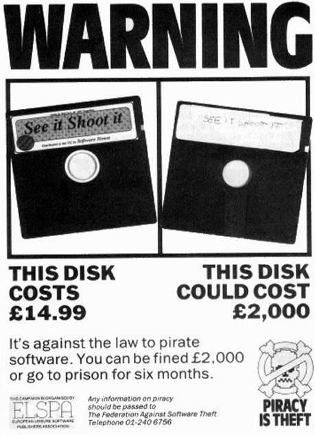 Anuncio antipiratería de finales de los '80 Anuncio antipiratería de finales de los '80