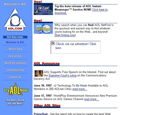 AOL en 1997