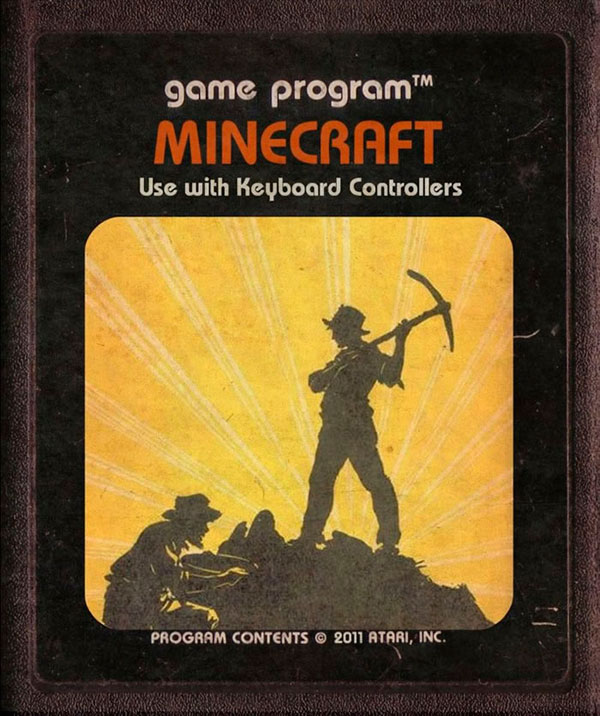 Videojuegos modernos como cartuchos de Atari - Minecraft