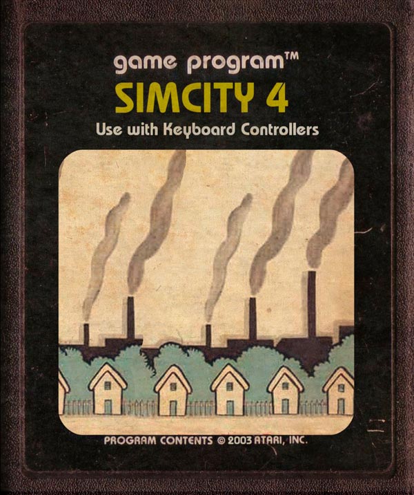 Videojuegos modernos como cartuchos de Atari - Sim City