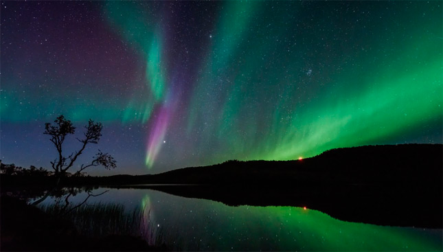 Aurora boreal sobre Nordreisa