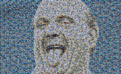 Retrato de Steve Ballmer creado con decenas de BSODs