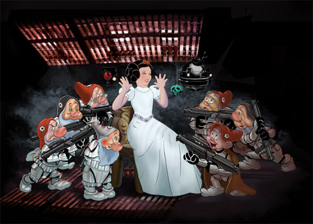 Blancanieves y los Siete Enanitos en versión Star Wars