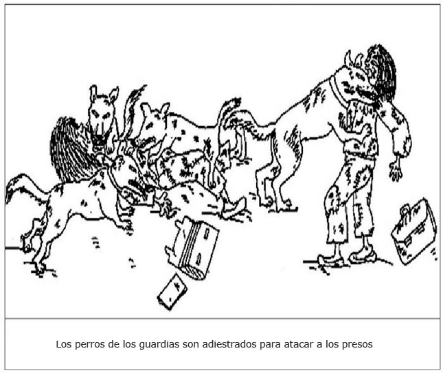 Dibujo realizado por un refugiado tras escapar de un campo de concentración de Corea del Norte