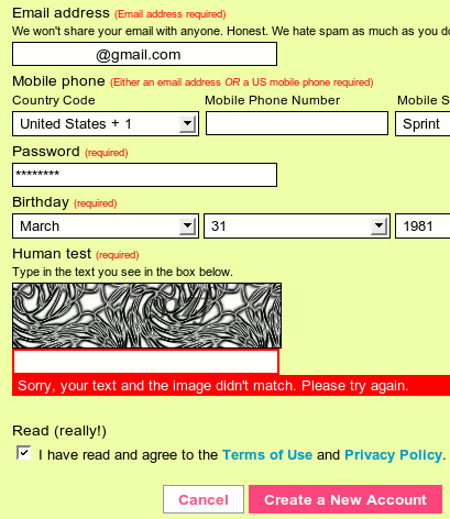CAPTCHA imposible CAPTCHA imposible