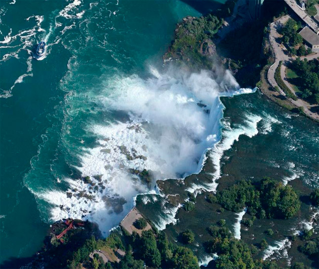 Las Cataratas del Niágara vistas desde los aires