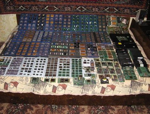 Una increíble colección de CPUs