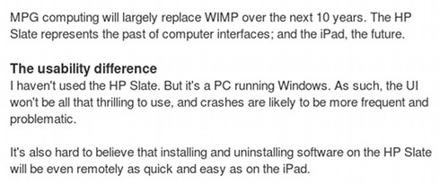 ComputerWorld analiza el HP Slate... y después confiesa que no lo ha probado