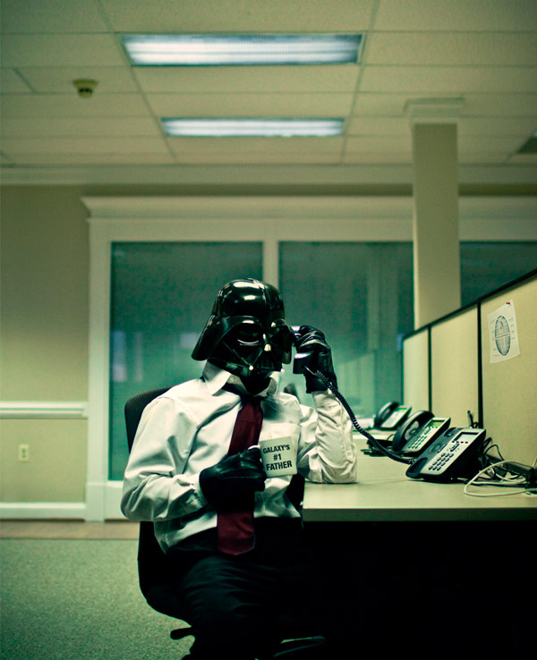 Darth Vader en la oficina