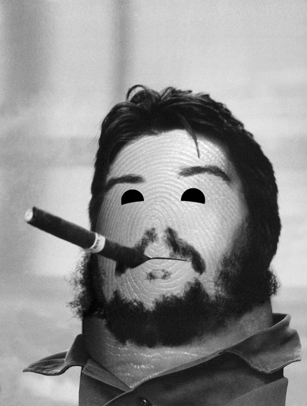 Retrato del Che Guevara en la yema de un dedo