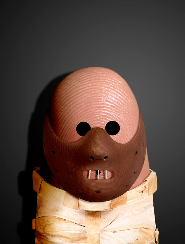 Retrato de Hannibal Lecter en la yema de un dedo