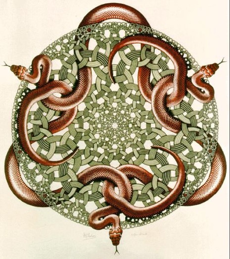 M.C. Escher - Snakes