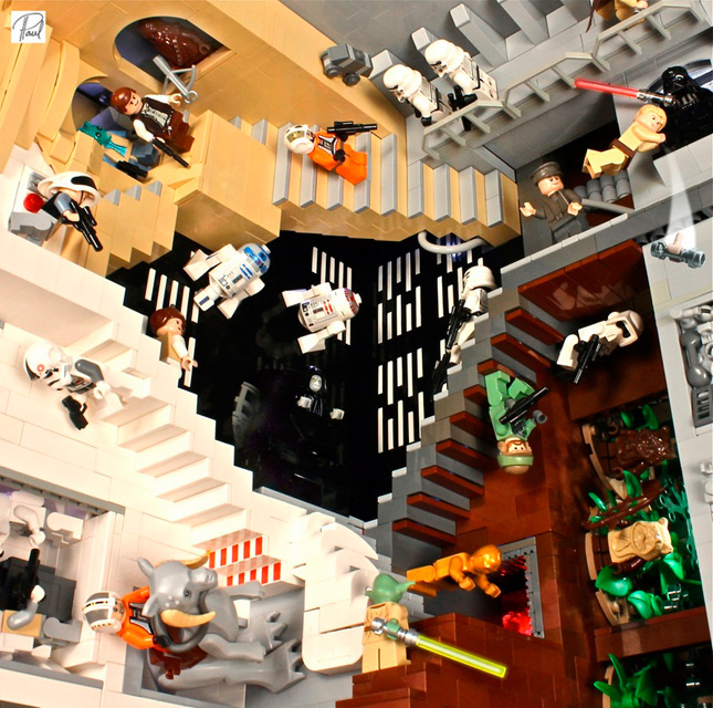 M. C. Escher + Star Wars + Lego