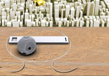 Edificio con la forma de la Estrella de la Muerte Edificio con la forma de la Estrella de la Muerte