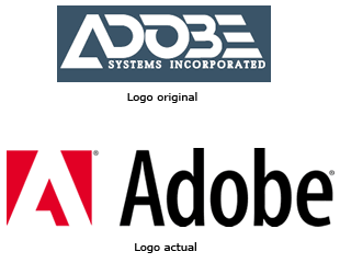 Evolución del logo de Adobe