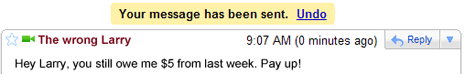 Gmail Undo Send