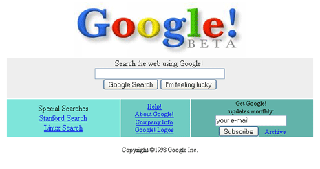 Google en 1998