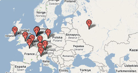 Ubicación de los data centers de Google en Europa
