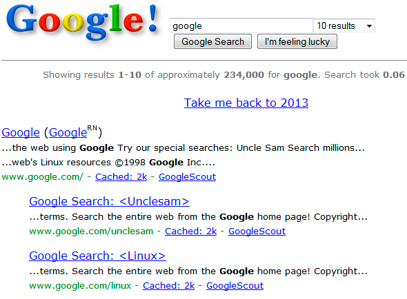 Google in 1998