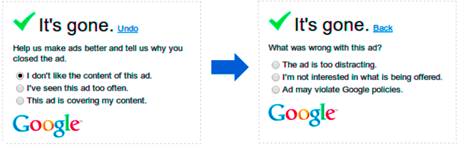 Google quiere saber porqué no gustan algunos de sus anuncios