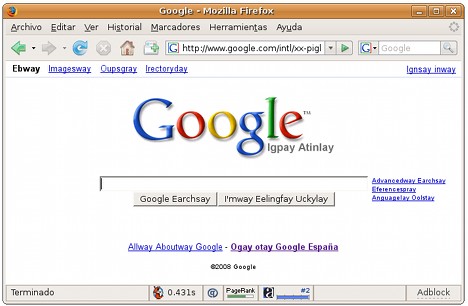 Google Pig Latin