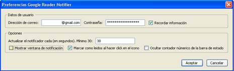 Mostrar ventana de notificación Mostrar ventana de notificación