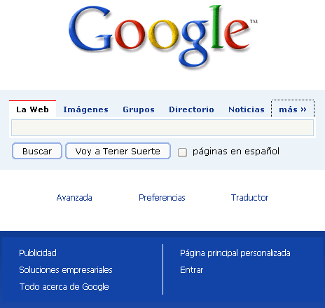 Versión más colorida de Google Versión más colorida de Google