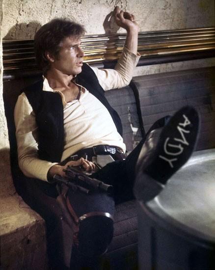 Han Solo con la marca de Andy en el zapato