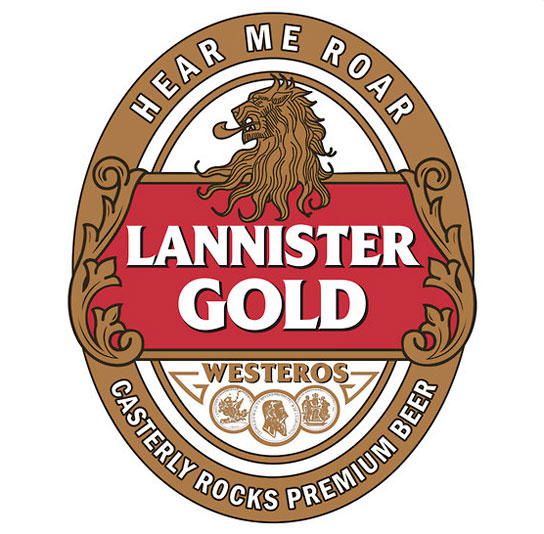 Estandarte de los Lannister convertido en una marca de cerveza