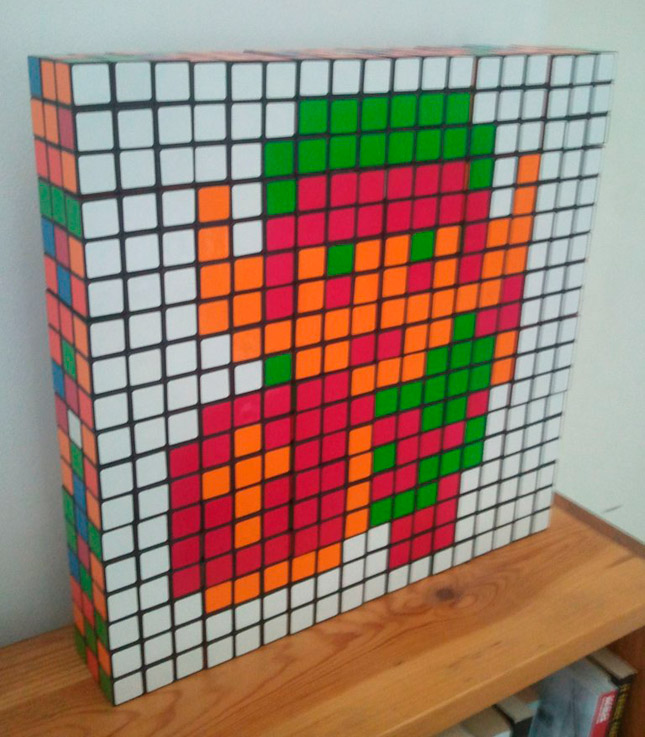 Link representado con cubos de Rubik