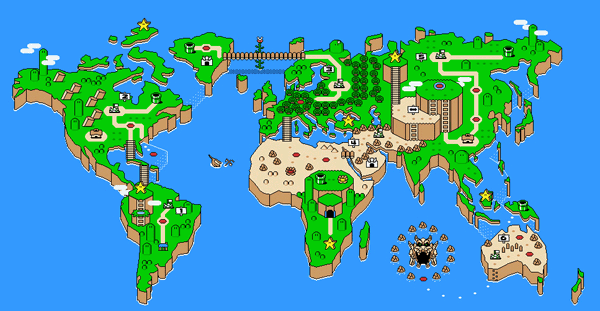 Mapa de Super Mario World adaptado
