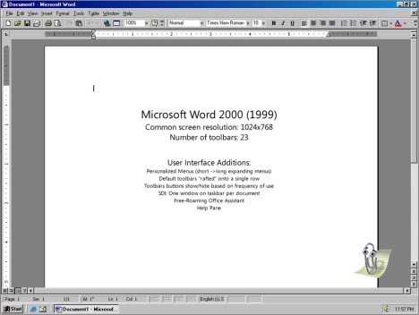 Microsoft Word 2000