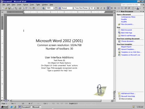 Microsoft Word 2002