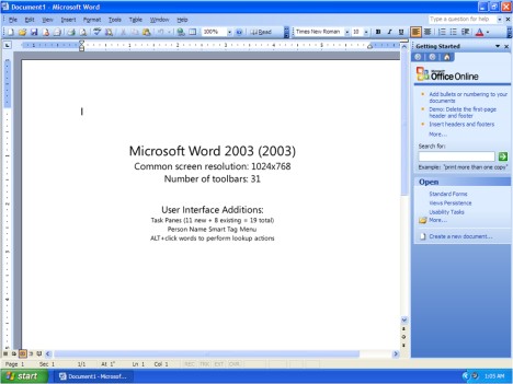 Microsoft Word 2003