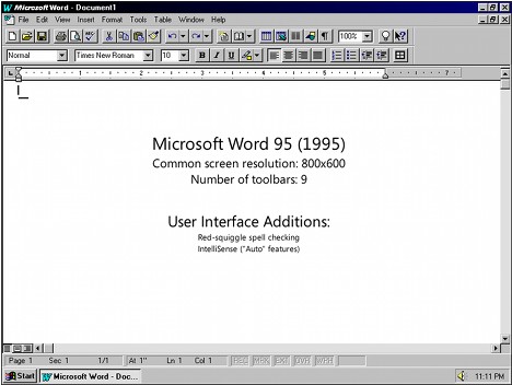 Microsoft Word 95