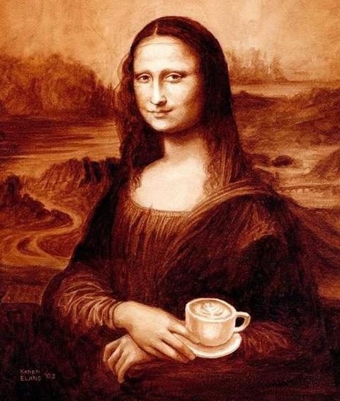 Obras maestras de la pintura recreadas con café