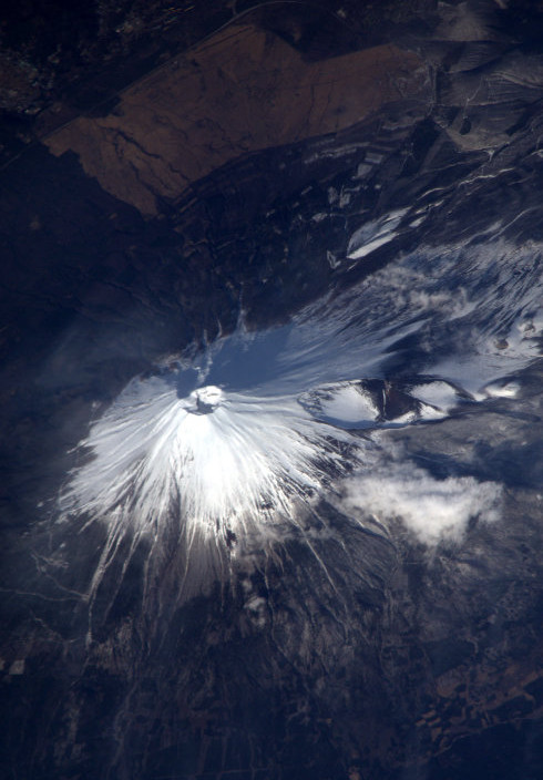 El Monte Fuji visto desde la Estación Espacial Internacional