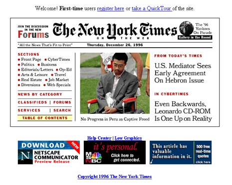 The New York Times en 1996