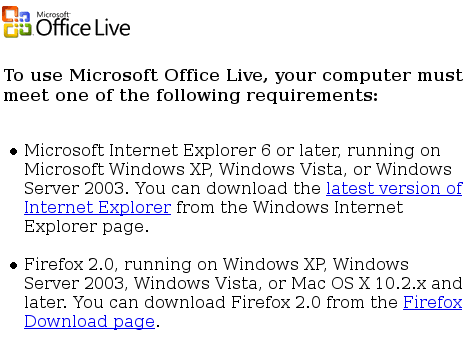 Microsoft Office Live Workspace