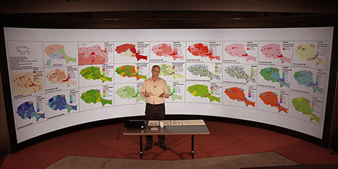 Científicos de la Universidad de Groningen crean una pantalla multitáctil gigantesca