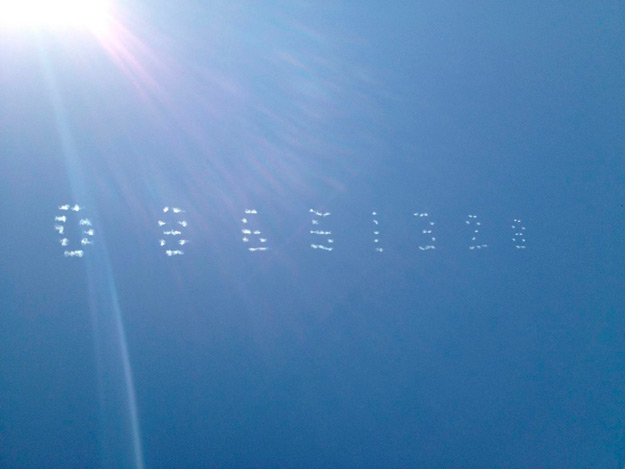 El número Pi escrito en el cielo