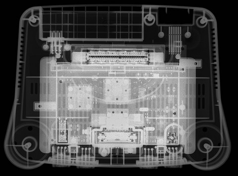 Nintendo 64 vista con rayos X