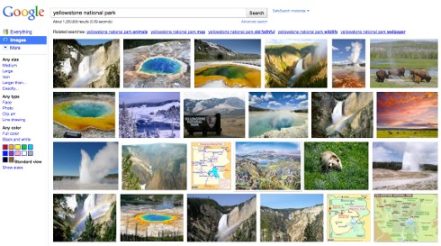 Aspecto del nuevo Google Images