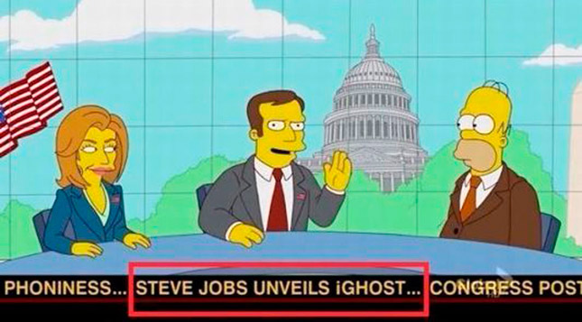 Los Simpson hacen broma con la muerte de Steve Jobs