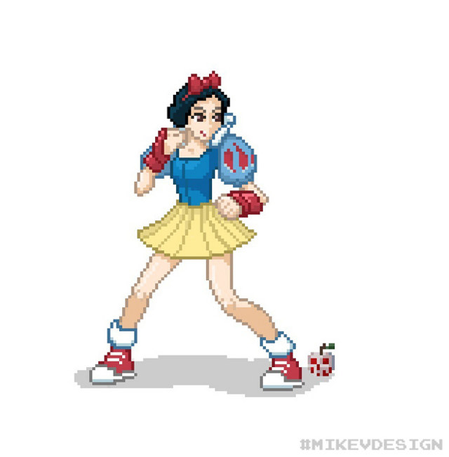 Princesas de Disney transformadas en luchadoras de Street Fighter