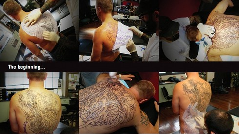 Un seguidor de Yakuza se hace grabar en la espalda el enorme tatuaje de Kazuma Kiryu
